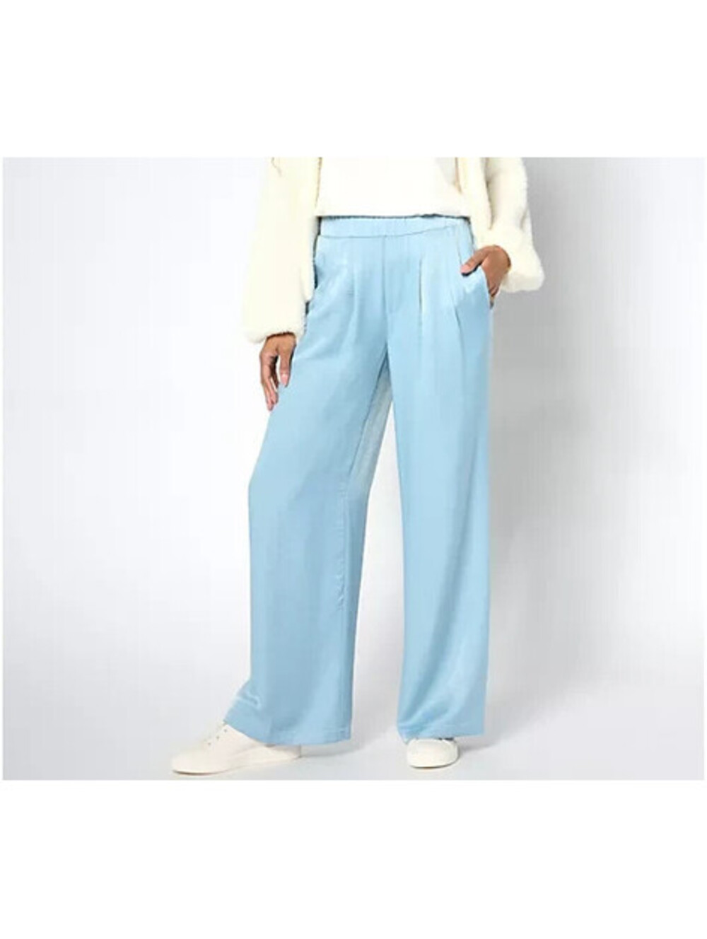 Me by Jennie Garth Regular Pebble Satin Pant Mystic Blue,Small